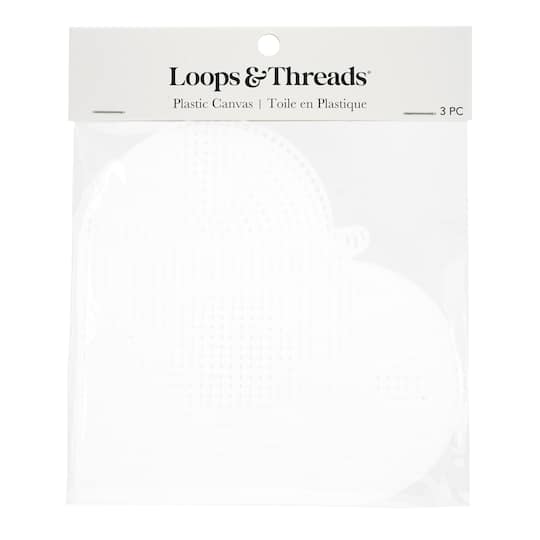 6" Clear Heart Plastic Canvases by Loops & Threads®